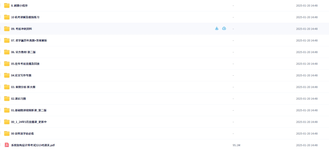 2025年软考高级系统架构设计师