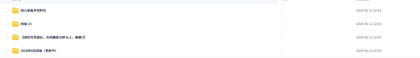 2024年06月英语四级VIP全程