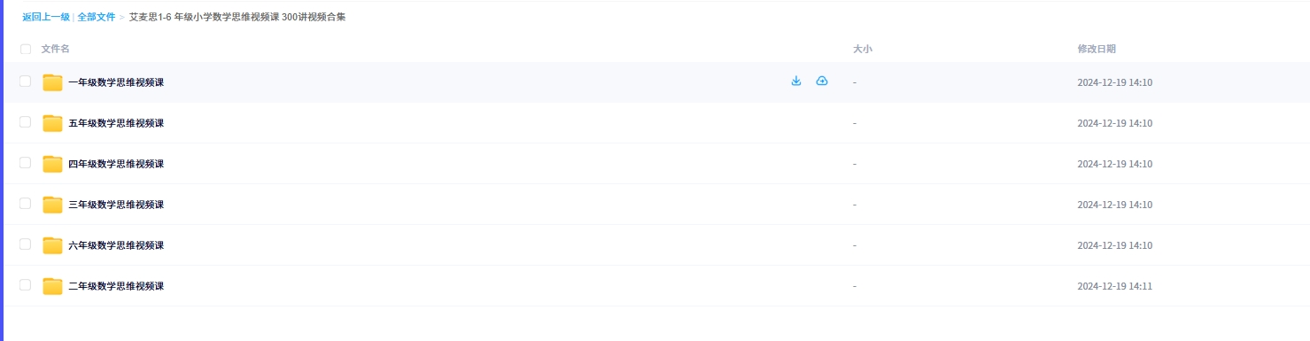 小学数学（艾麦思1-6年级思维视频课300讲视频合集）