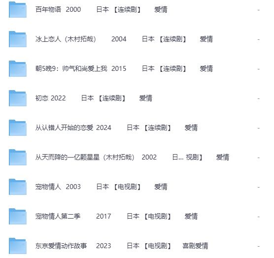 「日本经典日剧大合集」爱情/悬疑/犯罪/喜剧/恐怖全收录，木村拓哉/新垣结衣/石原里美，夸克网盘一键转存！