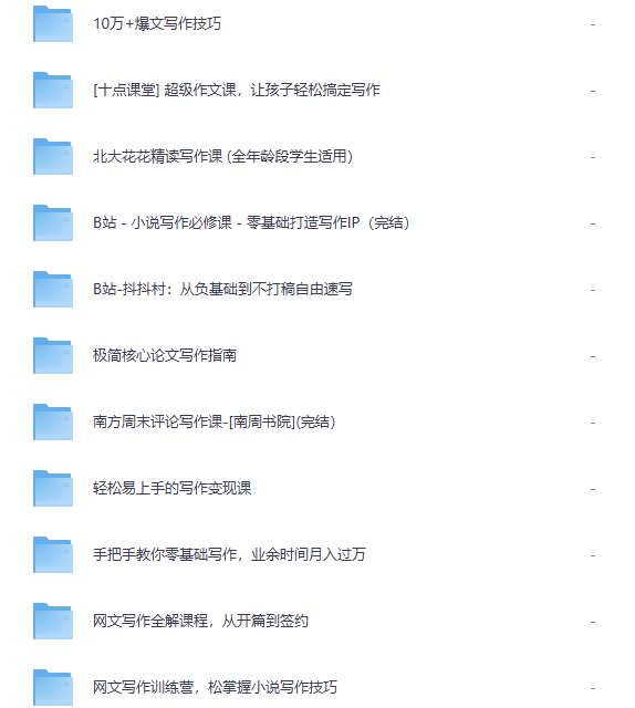 「写作变现+网文小说+爆文速成全套教程」零基础到月入过万，夸克网盘一键转存！