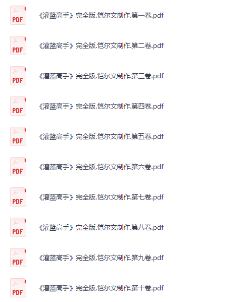 「灌篮高手完全版漫画全集」恺尔文制作24卷全,高清PDF典藏版,夸克网盘一键转存!