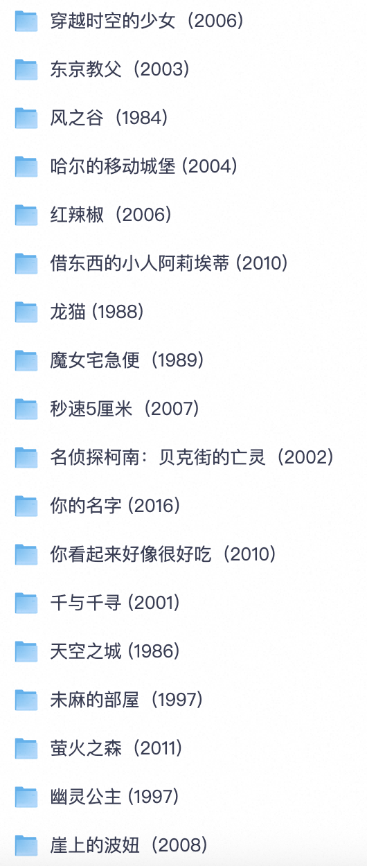 动画迷必存！宫崎骏新海诚今敏经典动画大礼包｜多部口碑治愈动画一次性打包【夸克网盘分享】